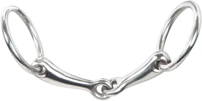 Productafbeelding van Pony Watertrens - Paardenbit Gebroken - Paardrijden Training - Ergonomisch Gevormd - 10.5 cm - Zilverkleurig