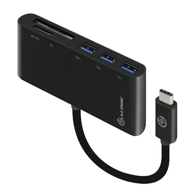 Produktbild von ALOGIC UC3ACR, USB Typ-C, USB 3.2 Gen 1 (3.1 Gen 1), Schwarz, 5 Gbit/s