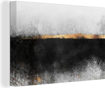 Obrázok produktu pre OneMillionCanvasses® - Maľba na plátne - Obraz na plátne Nástenná maľba na plátne - Zlatá - abstraktná - luxusná - 150x100cm - Fotografia na plátne -