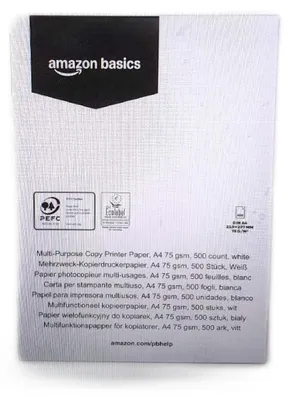 Produktbild von Amazon Basics Mehrzweckpapier Kopierpapier Bürobedarf A4 75 Gramm 2500 Blatt