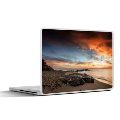Produktbild von MuchoWow® Laptop Aufkleber Sticker Cover Strand - Steine - Abend - Himmel - Natur 30x22 cm - Laptop-Sticker