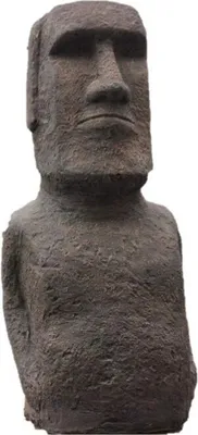 Produktbild von Steinfigur Osterinsel Skulptur aus Steinguss für den Garten Frostfest Witterungsbeständig und Neu 75cm Höhe, JA-011