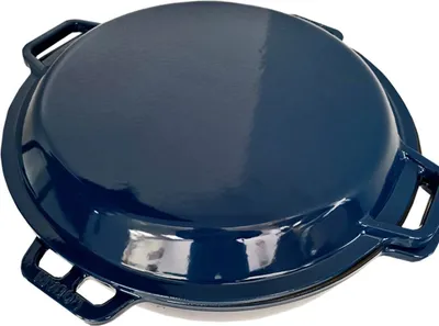 Produktbild von Kasan ROBARI Wok ASIA 12 Liter mit Grilldeckel aus Gusseisen emailliert