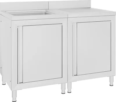 Obrázek produktu pro Gastro kuchyňská dřezová skříňka nerezová ocel 120 x 60 x 96 cm