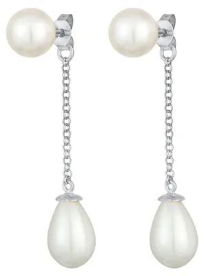 Produktbild von Nenalina Ohrstecker 925 Silber Damen Ohrringe mit Muschel Perlen Tropfen