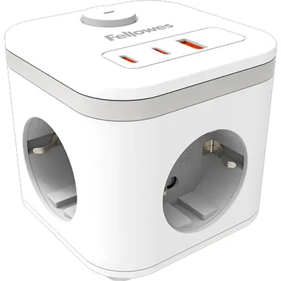 Obrázek produktu pro Fellowes 100137168 Fellowes Power Cube 3xSteckdose,1xUSB-A,2xUSB-C,Schalter wei