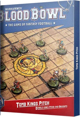 Produktbild von Games Workshop Spielfeld der Gruftkönige: Beidseitig bedrucktes Spielfeld und Reservebänke, Spielbrett, Mehrfarbig, 1 Stück(e)