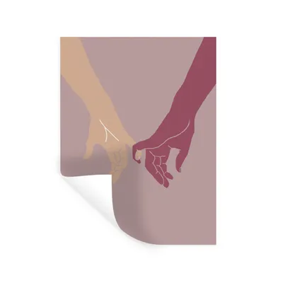 Produktbild von MuchoWow® Wandtattoo Wandsticker Wandaufkleber Hände - Farben - Abstrakt - Kunst 90x120 cm Selbstklebend und Repositionierbar - Faltenfrei