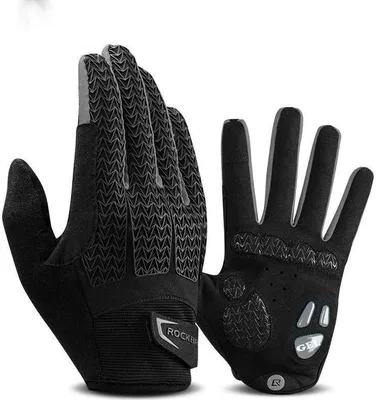 Produktbild von ROCKBROS Fahrrad Handschuhe GEL Pad Winterhandschuhe Gr. L Touchscreen grau