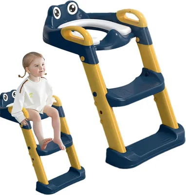 Productafbeelding van Inklapbare potjesladder met potzitje en treden