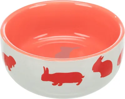 Produktbild von TRIXIE Napf, Kaninchen-Motiv, Keramik, 250 ml / Ø 11 cm
