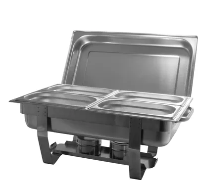 Produktbild von AcMax Chafing Dish Speisenwärmer Warmhaltebehälter GN-Behälter Edelstahl 11 tlg. SET