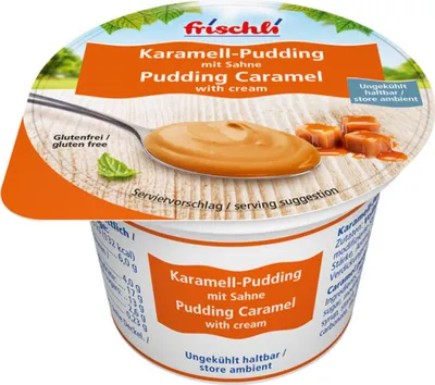 Image de Frischli Pudding caramel à la crème pour végétariens 85g