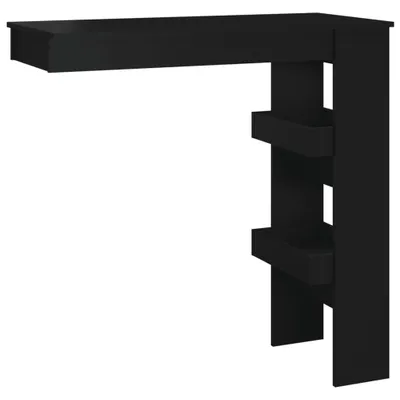 Zdjęcie produktu dla Stolik barowy, czarny, 102x45x103,5 cm, materiał drewnopochodny
