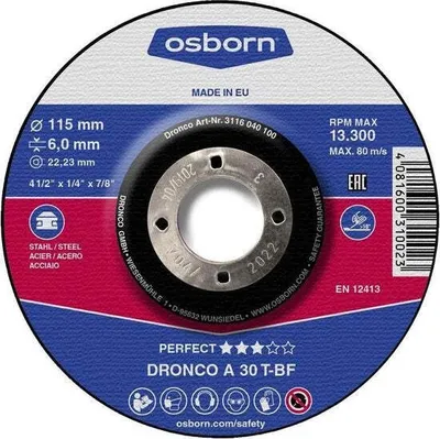 Image de Dronco, disque abrasif segmenté A30T, 125x6,0x22,23 mm - 3126040