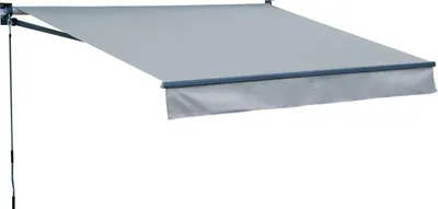 Image de Store banne SAULE 2,95 × 2,5m - Toile grise et structure grise