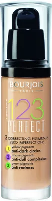 A bottle of Bourjois 123 Perfect Foundation.