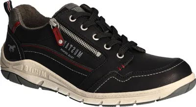 Produktbild von Mustang Herren Sneaker Schnürschuh Halbschuh Reißverschluss 4160-301, Größe:44 EU, Farbe:Schwarz