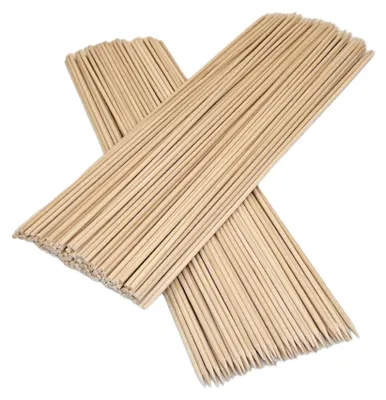 Produktbild von Schaschlikspieße aus Buchenholz, 100 Stück, 30 cm, einseitig zugespitzt