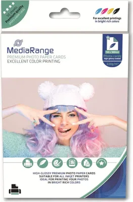 Produktbild von MediaRange Foto Papier hochglänzend 13x18cm 220g 50 Blatt