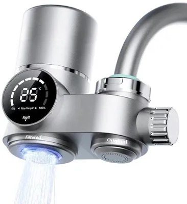 Produktbild von Leichtes Wasserfilter mit Kalkfilter und 12 Anschlüssen - Entfernt Chlor, Schwermetalle und unangenehme Geschmack für optimales Trinkwasser