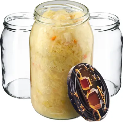 Obrázok produktu pre Zavarovacie poháre KADAX 900 ml so skrutkovacím viečkom fi82 mm, veľké poháre s odklopným viečkom, zaváracie poháre, poháre na zaváranie, zaváracie poháre, konzervačné poháre (med, 48 ks)