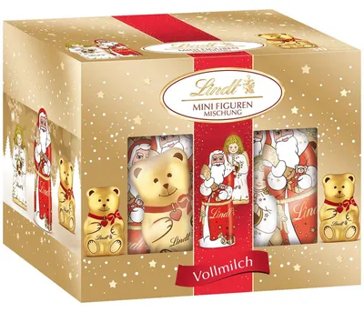 Zdjęcie produktu dla Lindt Mini Figurki Christmas Mixture Czekolada mleczna 200g