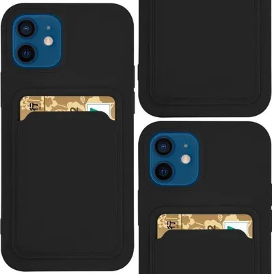 Image de Etui à cartes en silicone avec pochette pour Samsung Galaxy S21+ 5G (S21 Plus 5G) Noir