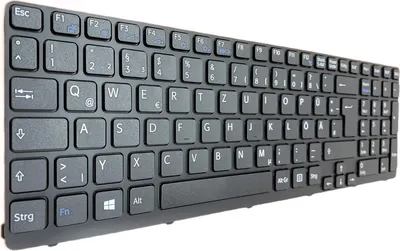 Produktbild von DE Schwarz Tastatur mit Rahmen ohne Beleuchtung Version1 kompatibel für Sony Vaio SVE1512