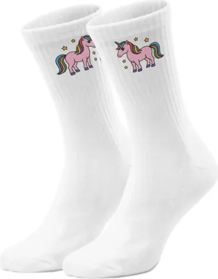 Produktbild von epicsocks Unicorn Dreams Rosa Einhorn Socken in 37-41 im Paar