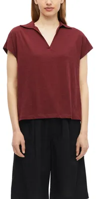 Produktbild von s.Oliver Damen Polo-Shirt – Relaxed Fit, Flammgarn-Jersey, ärmellos