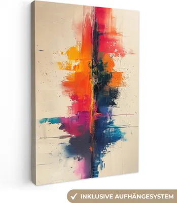 Obrázok produktu pre MuchoWow® - Plátno - Moderné - Farebné - Umenie - Farebné, obraz na stenu, nástenné dekorácie obrazy obývacia izba, 80x120cm