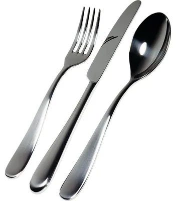 Gebäckgabel-Set, 6 Stück, Edelstahl, spiegelpoliert, 19 cm