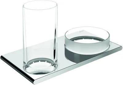 Produktbild von Keuco Doppelhalter EDITION 400 Glas und Ablage verchromt