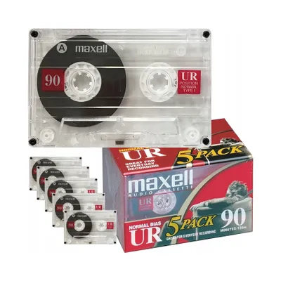 Immagine prodotto di Kazeta Maxell UR 90 audiokazeta 5PK 124036
