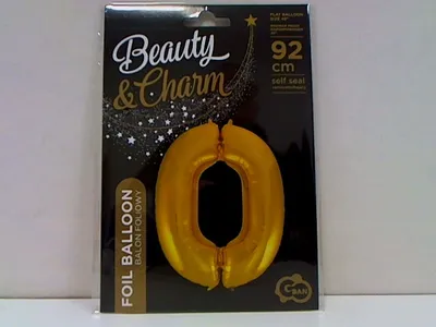 Produktbild von Folienballon B&C Zahl 0 Gold 9 cm (Party - Ballons)