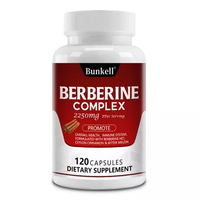 Image de Berberine Complex 2250mg (120 capsules) Complément alimentaire, cœur, circulation sanguine, pression artérielle, santé cardiaque, système immunitaire, glycémie, cholestérol