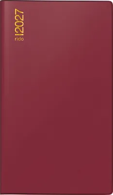 Produktbild von rido/idé 7012112297 Taschenkalender Mod. TM 15 2027 A6, Kunststoff, bordeaux