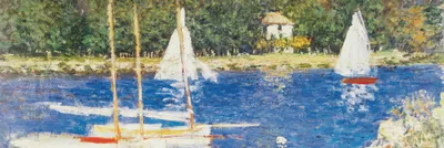 Zdjęcie produktu dla Claude Monet Art Print Obraz - Dorzecze Sekwany w Argenteuil, 1874 (53 x 158 cm)