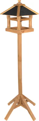 Produktbild von Eckiges Vogelhaus 130400 mit Ständer 140cm  Futterspender Futterhaus