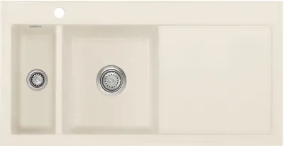 Produktbild von Flächenbündige Spüle MERA 100 F Jasmin Becken links - Handbetätigung
