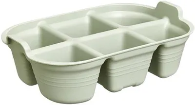Produktbild von Famanu Saatkasten für Pflanzen - 22 cm - Anzuchtbehälter für drinnen und draußen - aus 100% recyceltem Kunststoff - grün