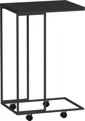 Produktbild von vidaXL Beistelltisch mit Rollen Schwarz 40x30x63,5 cm Holzwerkstoff