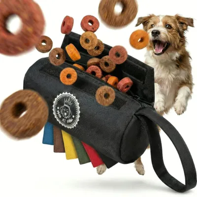 Produktbild von HUND IST KÖNIG Futterbeutel Hund - Futterdummy Hunde - Apportierbeutel für Hunde mit Handschlaufe, perfekt für Dummy Hundetraining