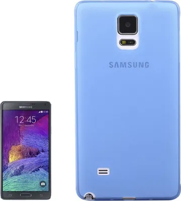 Produktbild von Schutzhülle Case Ultra Dünn 0,3mm für Handy Samsung Galaxy Note 4 SM-N910 Blau