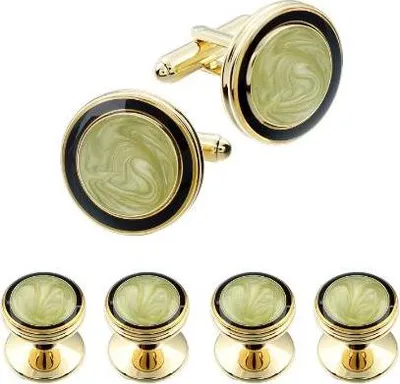 Image de Boutons de manchette et boutons de manchette olive