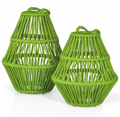 Produktbild von Casa Padrino Luxus Gartenlaternen Set Grün - Garten & Terrassen Deko Accessoires