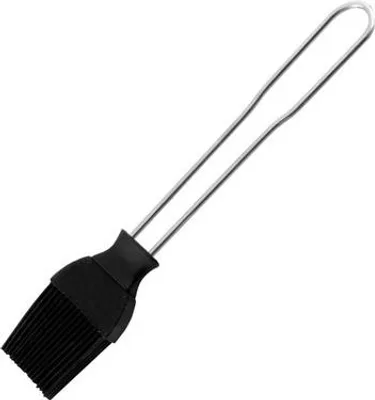 Produktbild von Fackelmann Backpinsel, Küchen-Pinsel mit Silikon-Borsten, hochwertiger Bratpinsel (Farbe: Silber/Schwarz)