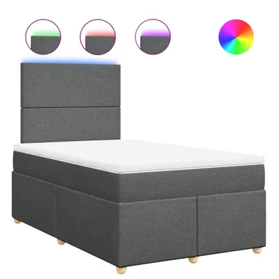 Produktbild von vidaXL Boxspringbett mit Matratze Dunkelgrau 120x190 cm Stoff