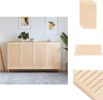 Immagine prodotto di vidaXL Ante dell'armadio a persiana 4 pezzi 99,3x49,4 cm in legno massiccio - Ante dell'armadio